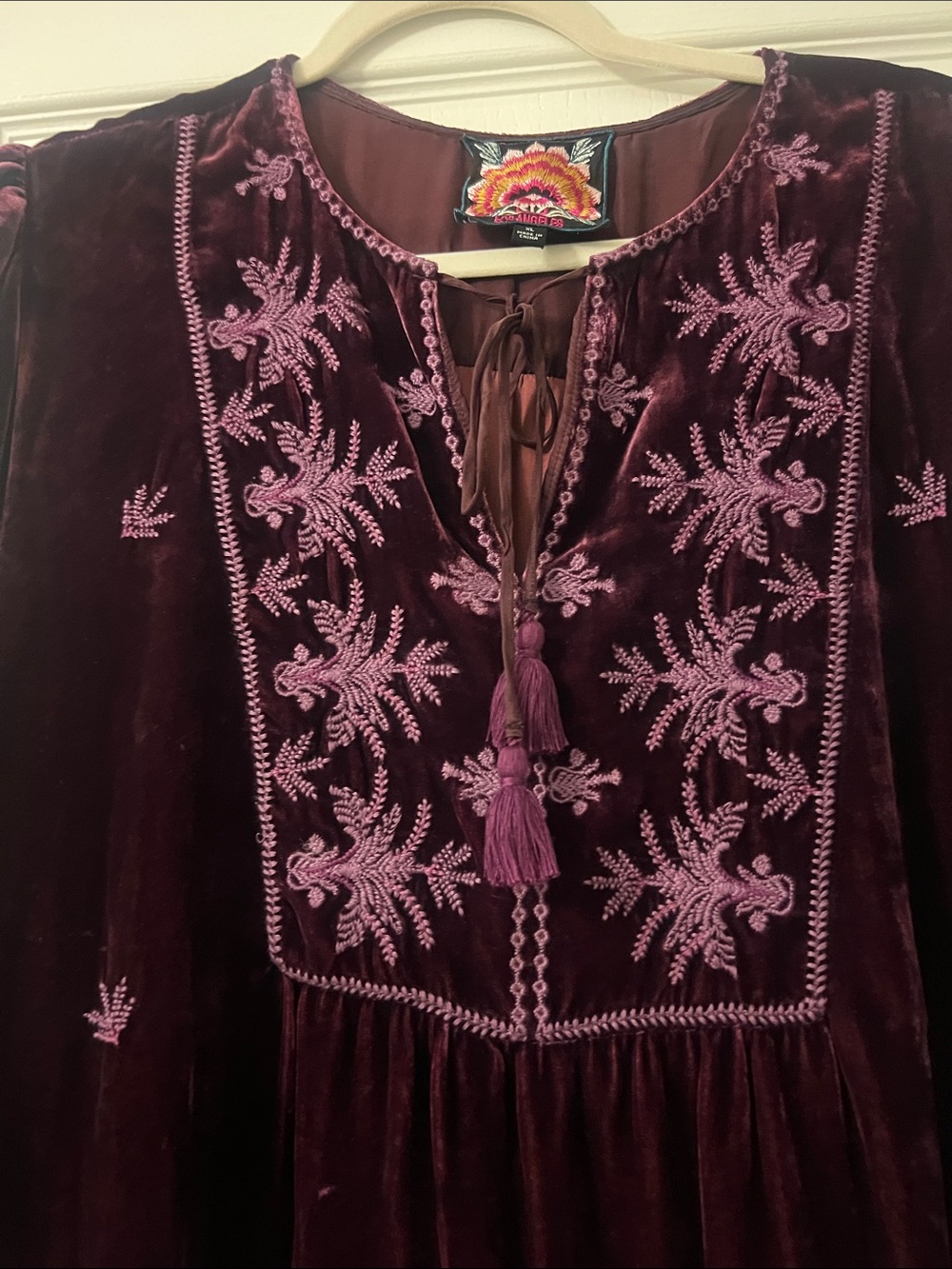 Like New Johnny Was Velvet Burgundy blouse size XL - Picture 2 of 11